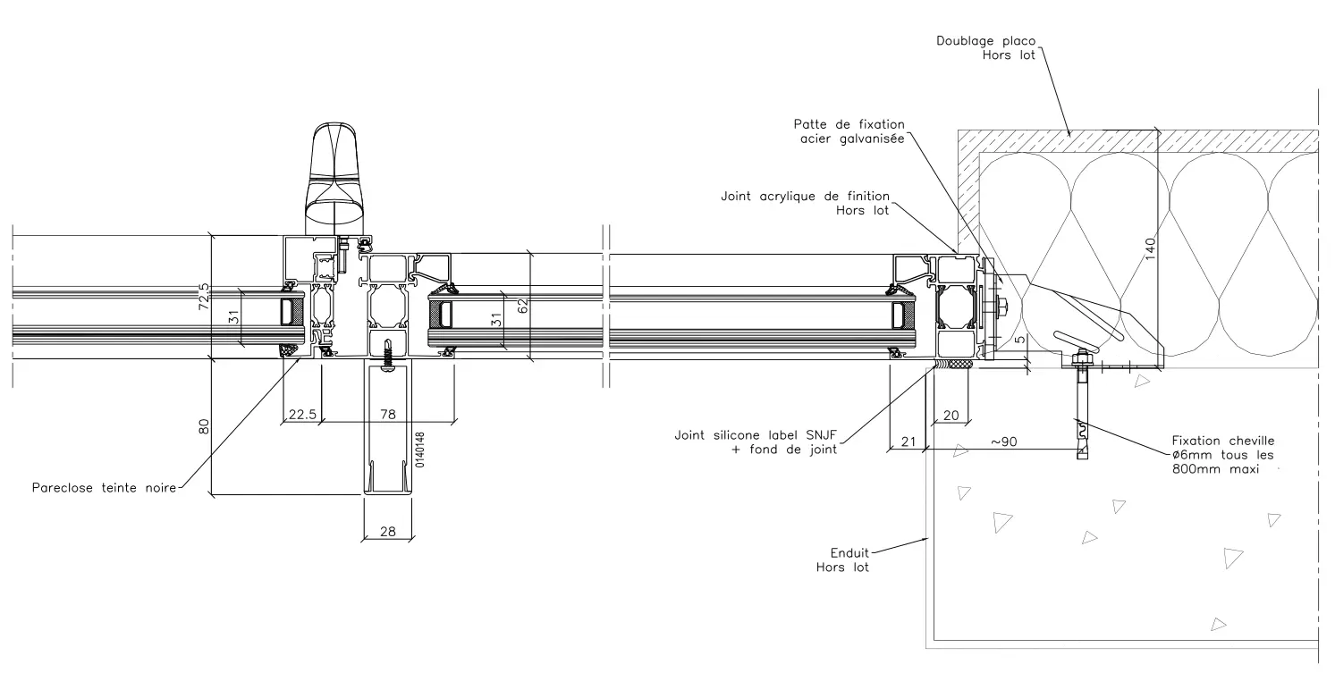 Menuiserie aluminium – détail
